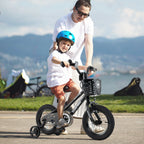 14 Inch Kids Bike with Basket and Training Wheels for Children Aged 4-5 Years Old