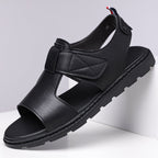 Mens Casual Breathable Leather Sandals With Soft Soles
