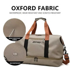Nylon Duffel Bag for Travel – Large Capacity, Foldable, Shoe Compartment – Men & Women