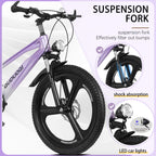 FKZNPJ 20 Inch Kids Mountain Bike, 7-Speed Youth Bicycle