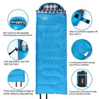 Soft Flannel Sleeping Bags with Pillow