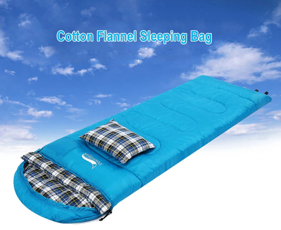 Soft Flannel Sleeping Bags with Pillow
