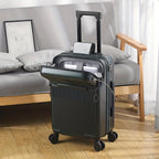 Carry On Luggage Hard Shell Spinner Suitcase USB TSA Lock Front Pocket Travel Bag