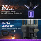 Outdoor Bug Zapper with Foldable Camping Lantern USB
