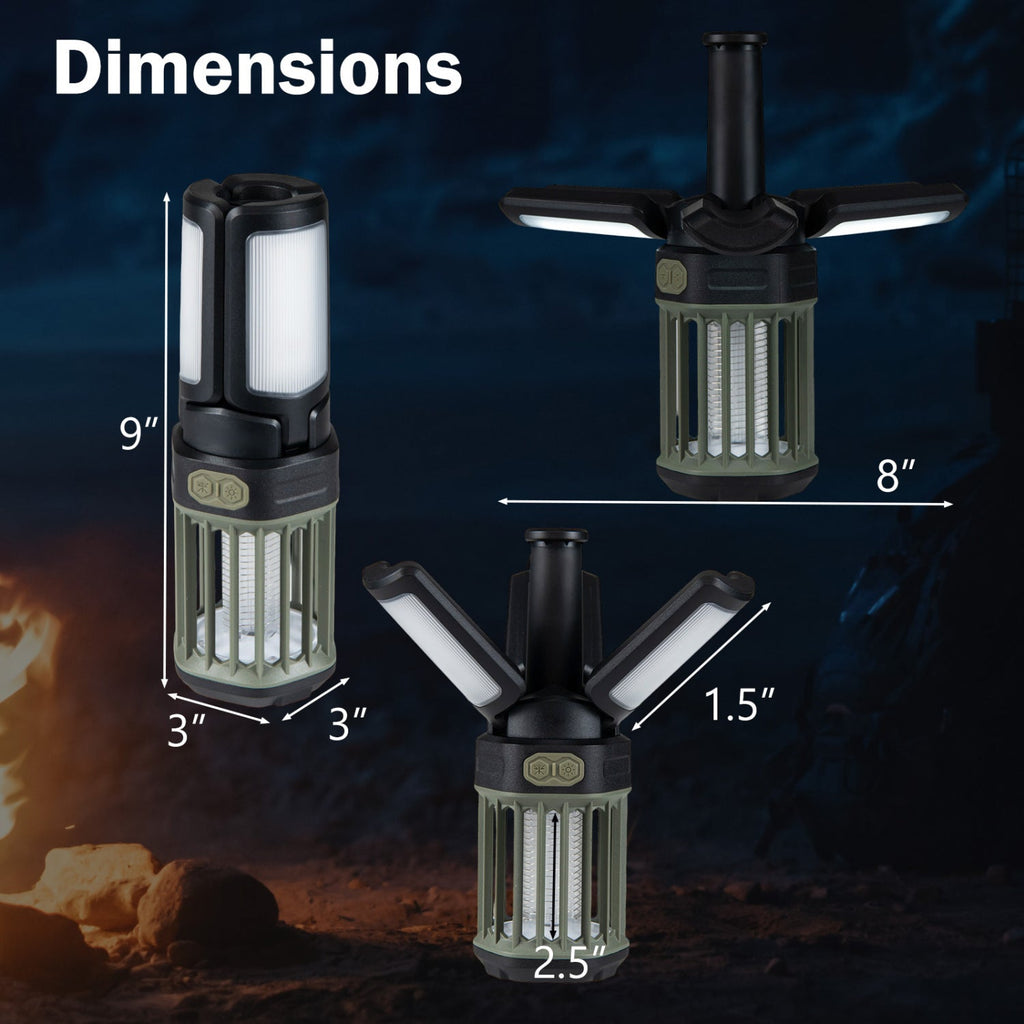 Outdoor Bug Zapper with Foldable Camping Lantern USB