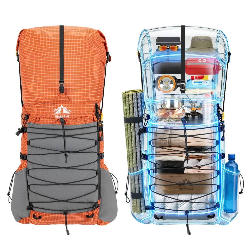 Night Cat Internal-frame Hiking Backpack: