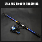 Telescopic Fishing Rod Light Carbon Cast Rod 1.5M-3M Outdoor Fishing Tool Accessories for Night Fishing and Outdoor Fishing