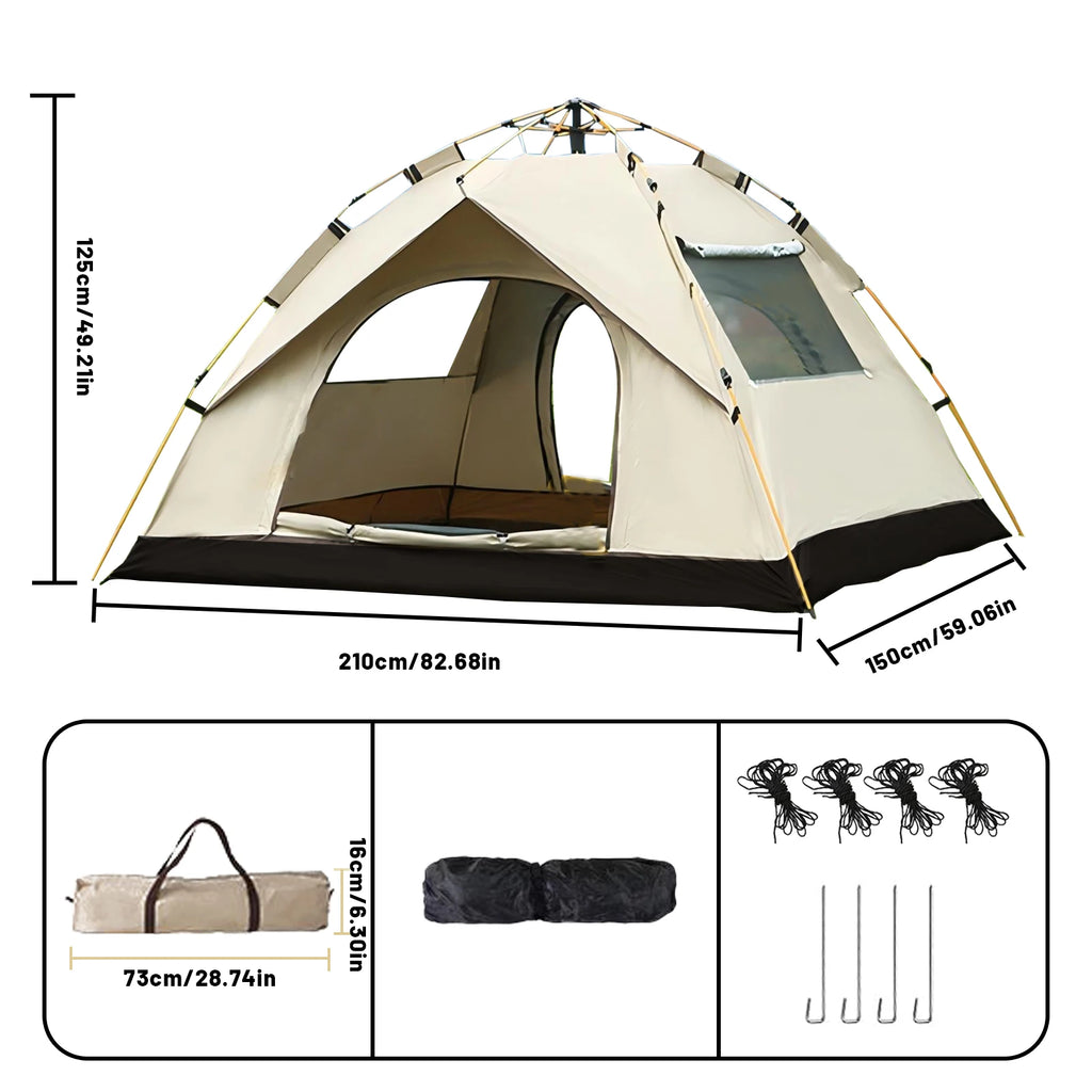 3-4 Person Instant Golden Tent -