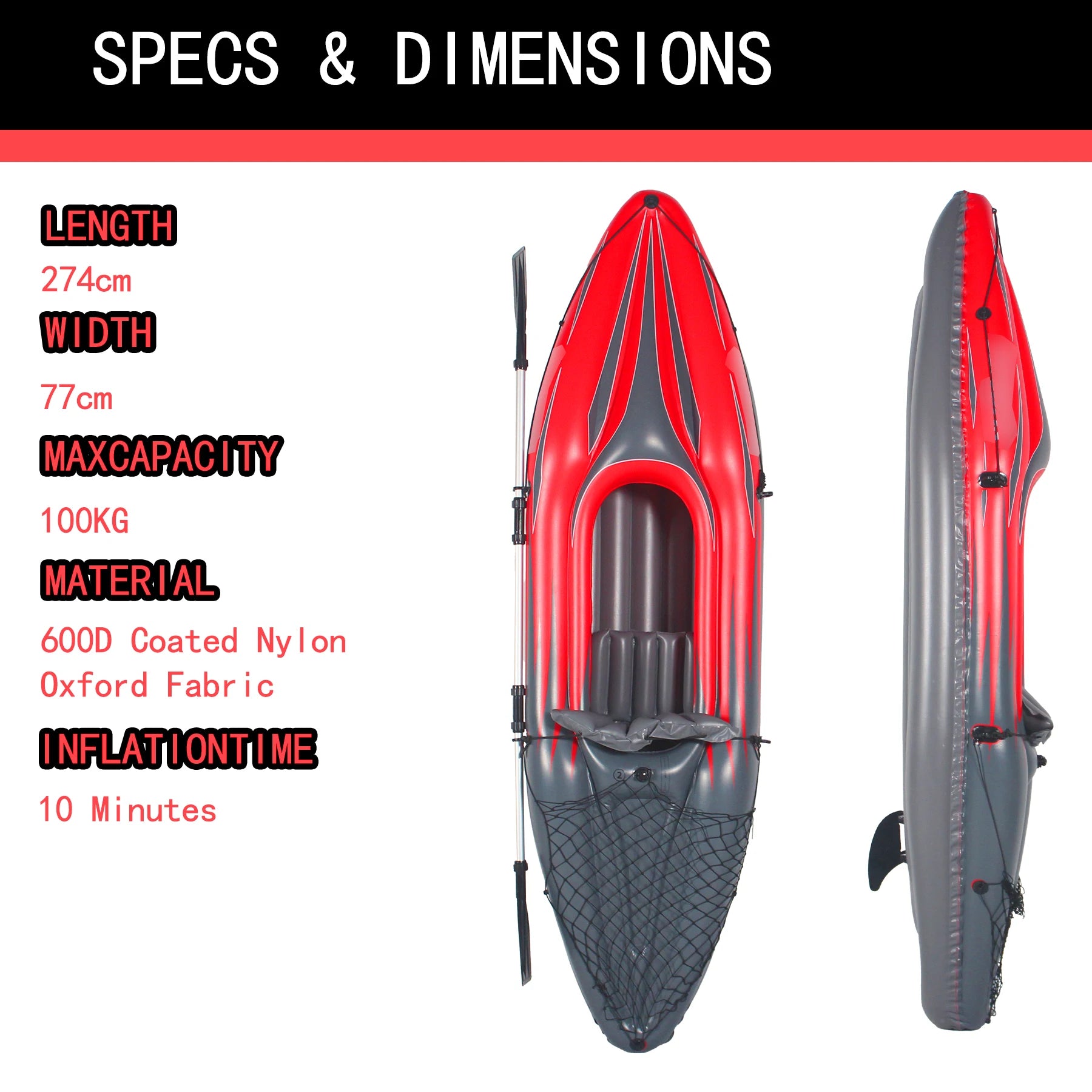 Inflatable Kayak Fishing Boat