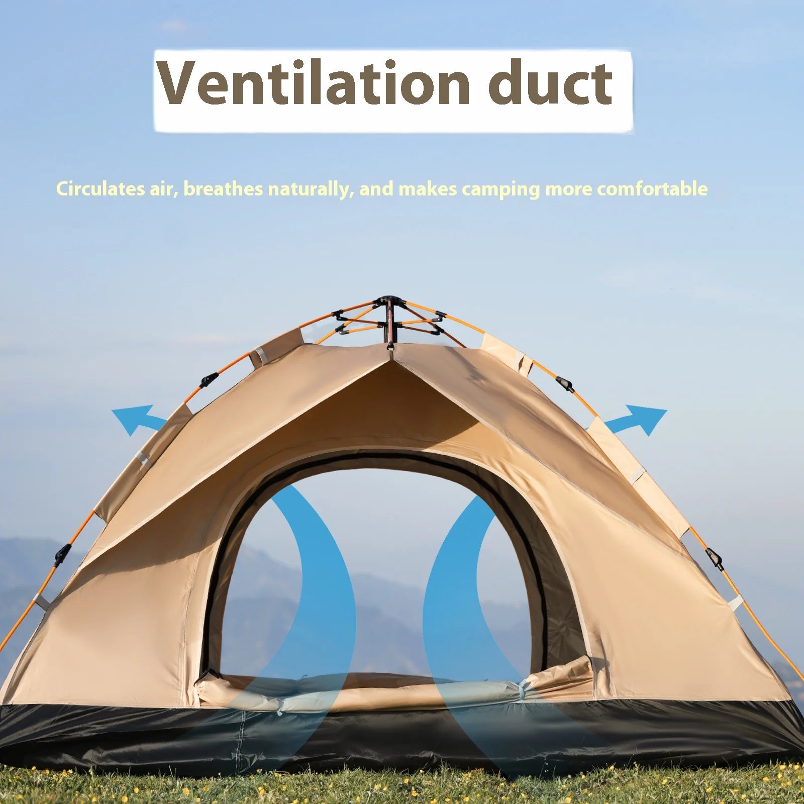 Portable 3-4 Person Instant Golden Tent