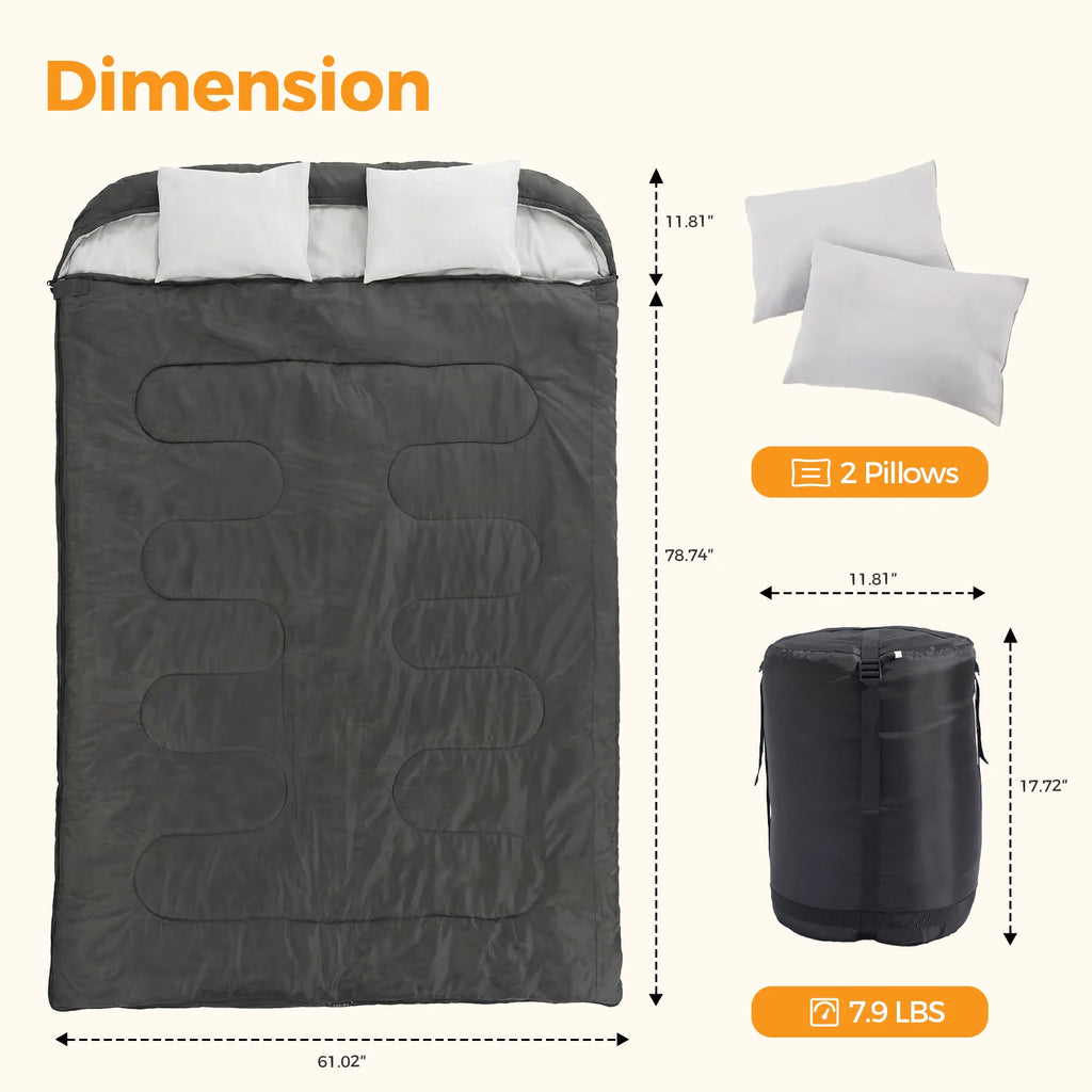 Double Sleeping Bag for Adults