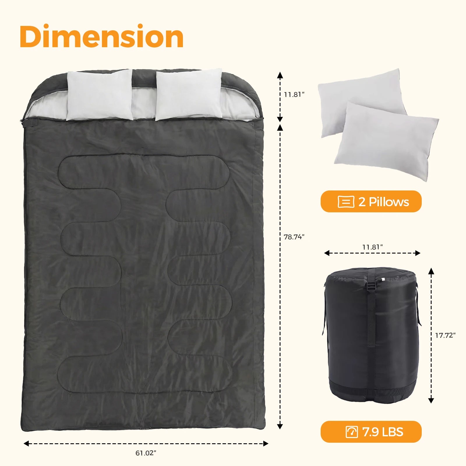 Double Sleeping Bag for Adults