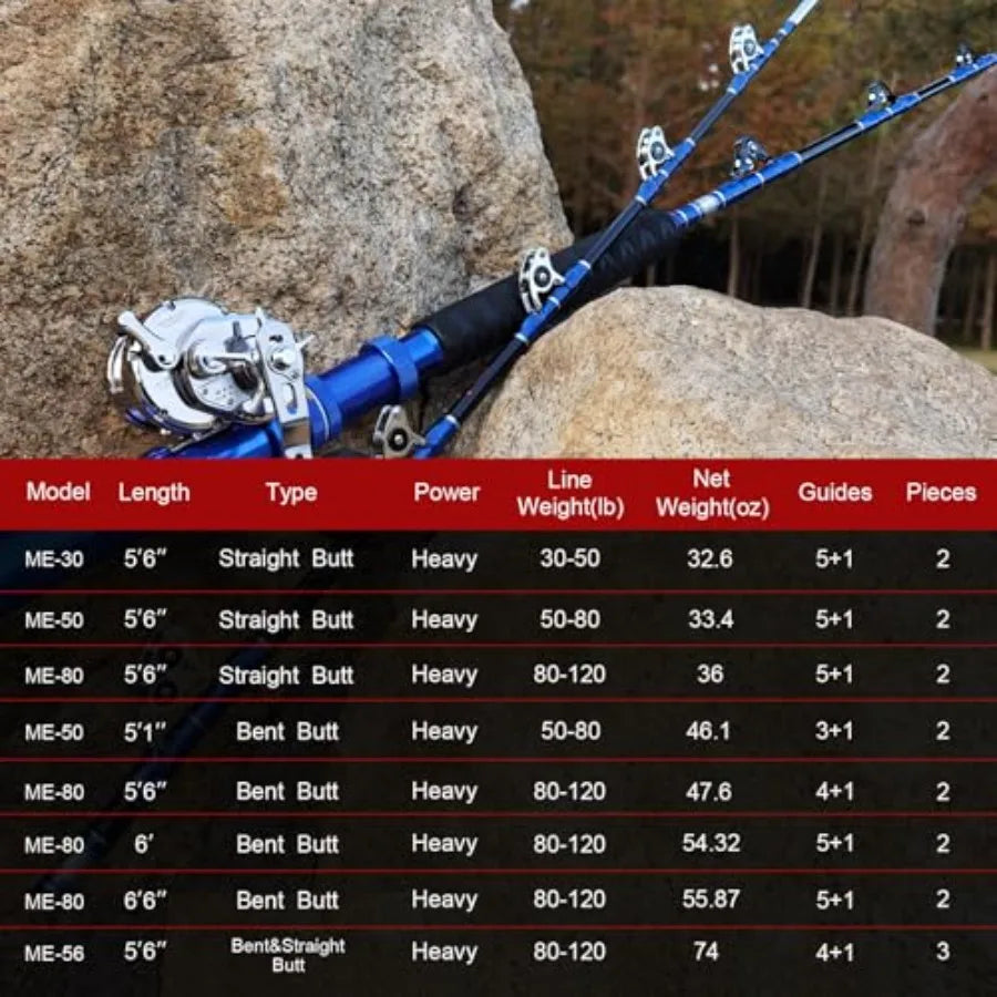 2-Piece Saltwater Offshore Fishing Rod