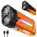 5000LM Rechargeable Magnetic LED Flashlight, 55 Modes, RGB Ambient Light, Spotlight & Floodlight, for Camping Hiking Emergency Use Gift Pack Version