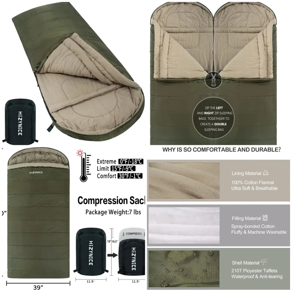 Cold Weather Large Size Sleeping Bag