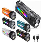 5000LM Rechargeable Magnetic LED Flashlight, 55 Modes, RGB Ambient Light, Spotlight & Floodlight, for Camping Hiking Emergency Use Gift Pack Version