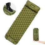Waterproof Ultralight Air Mattress Mat with Pillow Insulated Air Mat Outdoor Inflatable Sleeping Pad Lightweight TPU