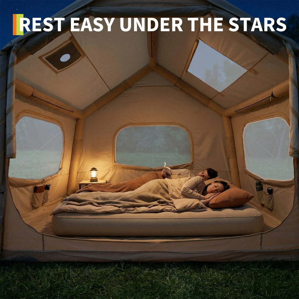Large Inflatable Camping Tent for 4-6 Adults