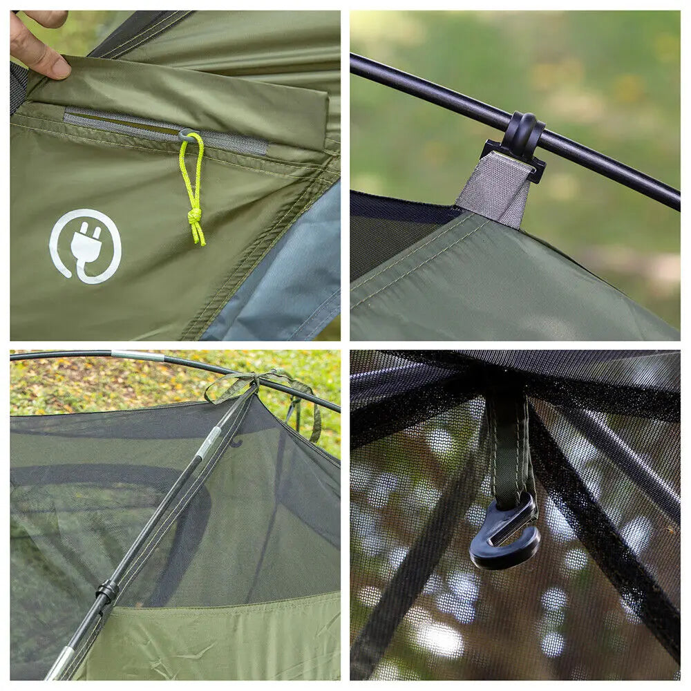 Night Cat Camping Tents 1 2 3 4 Persons with Unique Rainfly Backpacking Tent Easy Clip Setup Double Layers 2 Doors Waterproof Lightweight