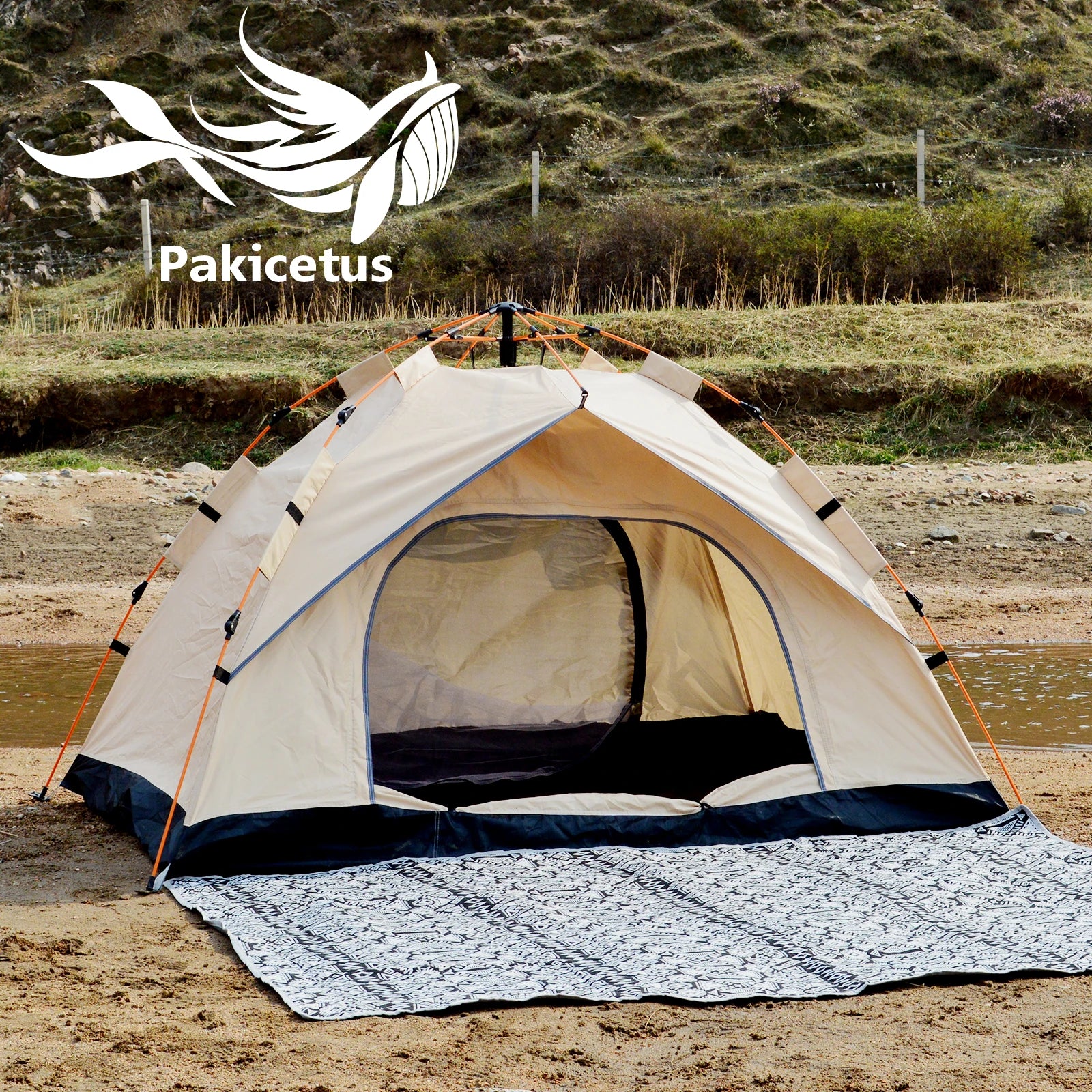 3-4 Person Instant Golden Tent -