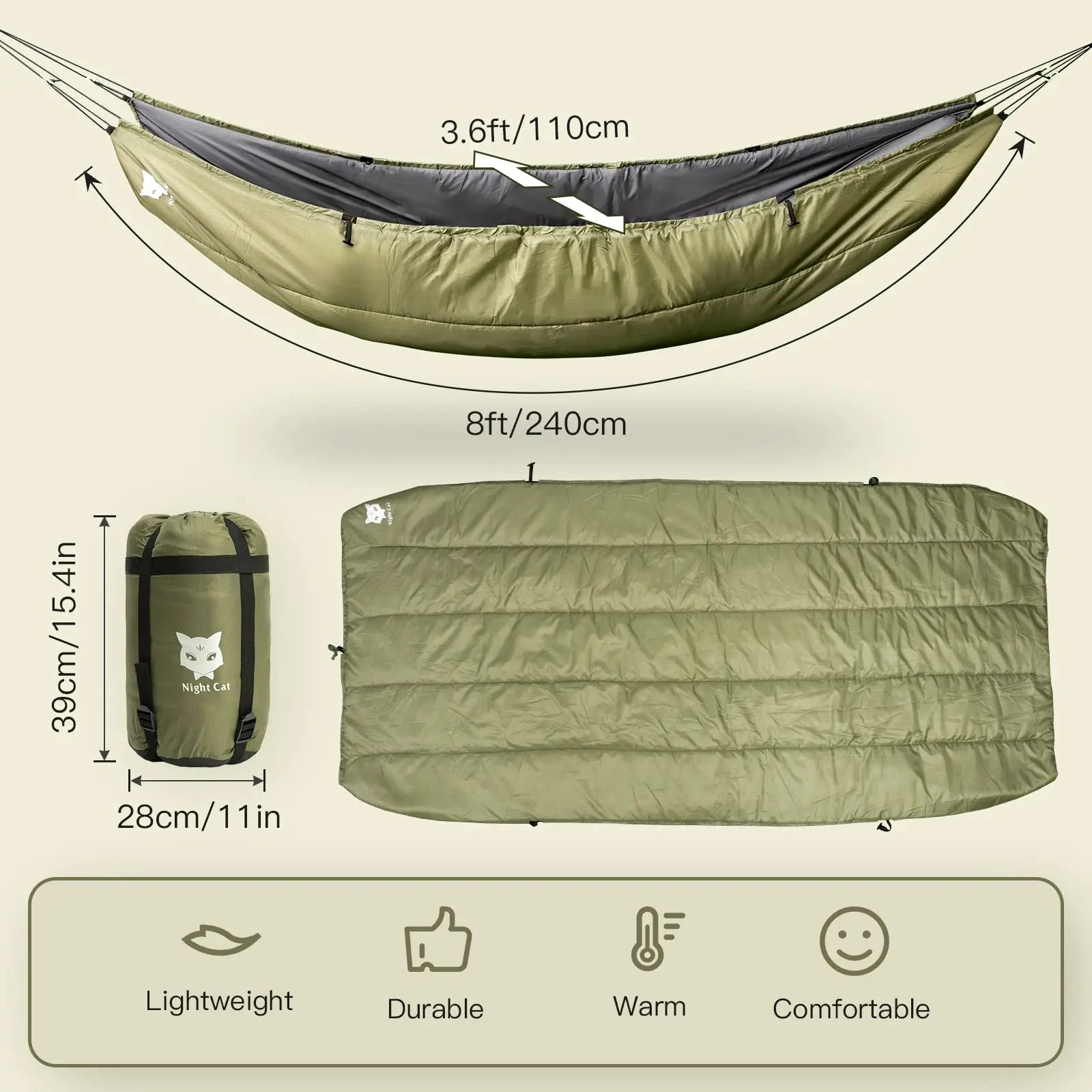 Night Cat Hammock Sleeping Bag
