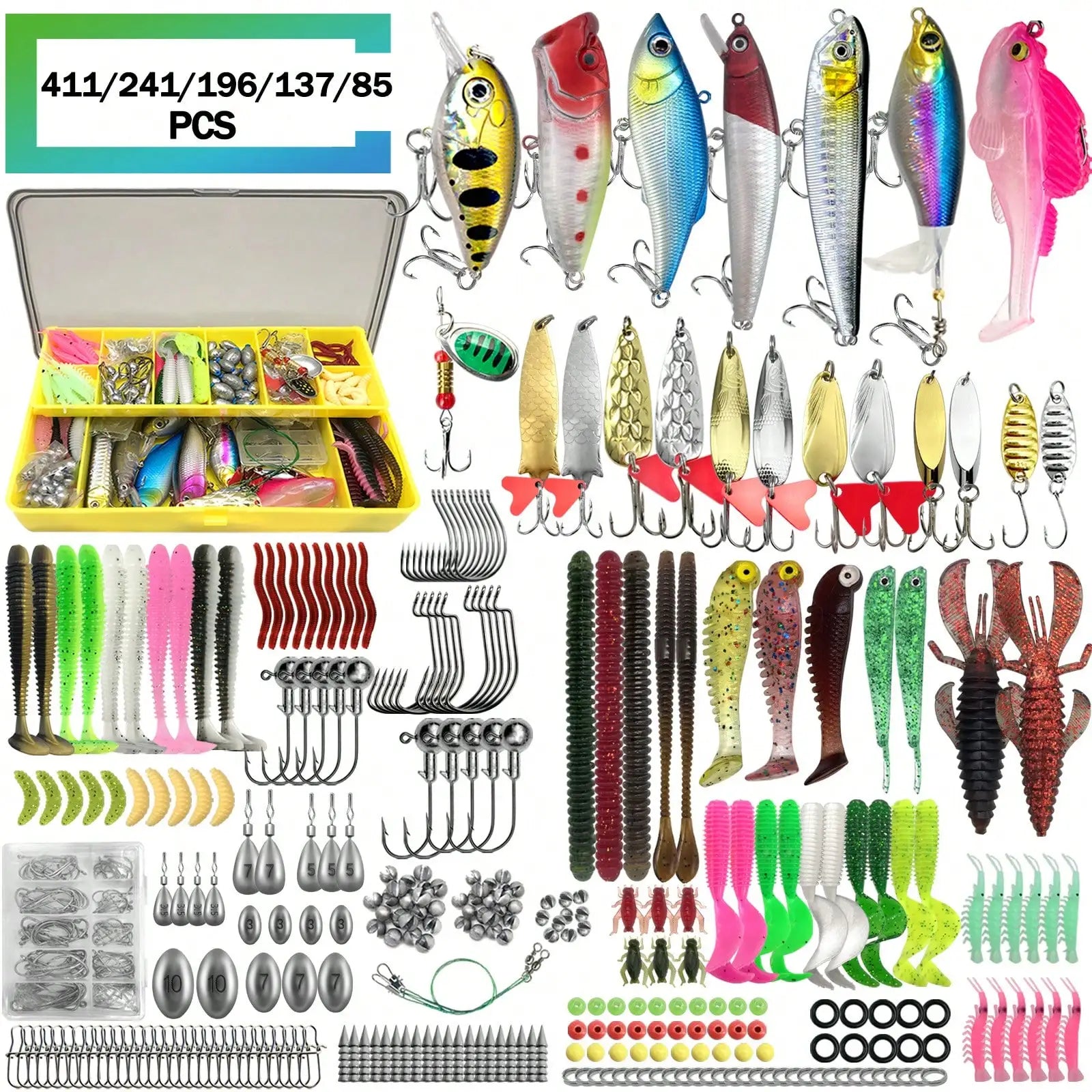 Fishing Lure Set With Box