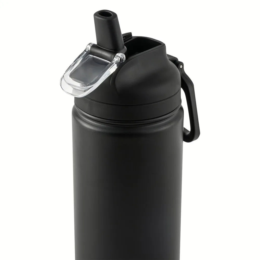 ICUTE-24 oz Stainless Steel Sip Water Bottle, Black,fashion Trend