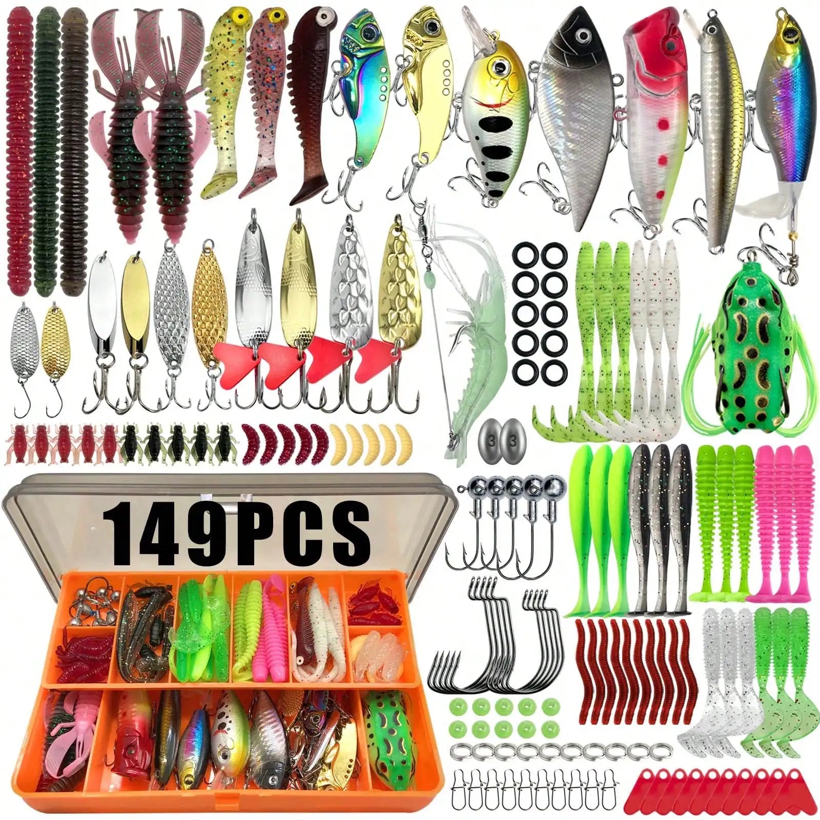 Multi-Bait Fishing Tackle Set,