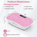 Vibration Plate Exercise Machine for Lymphatic Drainage and Weight Loss with 10 Speed Intensities