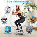 Vibration Plate Exercise Machine for Lymphatic Drainage and Weight Loss with 10 Speed Intensities
