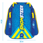 WOW Watersports SnowSteer Snow Sled with Lying Position for Easy Sledding