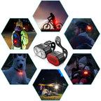 2PCS LED Bike Light Bicycle Front Rear lights USB Charge Headlight Cycling Taillight Bicycle Super Bright Front And Back Bicycle Lights USB Rechargeable Durable Waterproof Mountain Helmet Road Night Riding For Bike